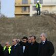 Mircea Sandu şi Octavian Bellu l-au asigurat pe Platini că lucrările la noul stadion Naţional se vor încheia în timp util. Foto: MEDIAFAX