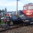 Un autoturism a fost lovit în plin de trenul Iași-Timișoara la Câmpulung Moldovenesc