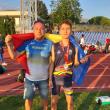 Antrenorul Bogdan Roşcăneanu alături de medaliatul cu argint Ciprian Costin