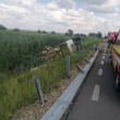 O mașină cu lemne s-a răsturnat pe centura municipiului Rădăuți