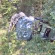 Mașina în care se aflau femeia și cei doi copii minori