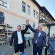 Gheorghe Flutur alături de primarul PNL din comuna Marginea, Gheorghe Lazăr