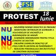 Protest împotriva măsurilor ce urmează a fi luate în învățământ, organizat de Sindicatul Univers din Universitatea „Ștefan cel Mare” Suceava