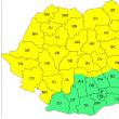 Cod galben de furtuni, cu vânt puternic, averse torențiale și descărcări electrice, vineri și sâmbătă
