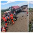 Accident rutier între un autocamion și un microbuz, la Iacobești